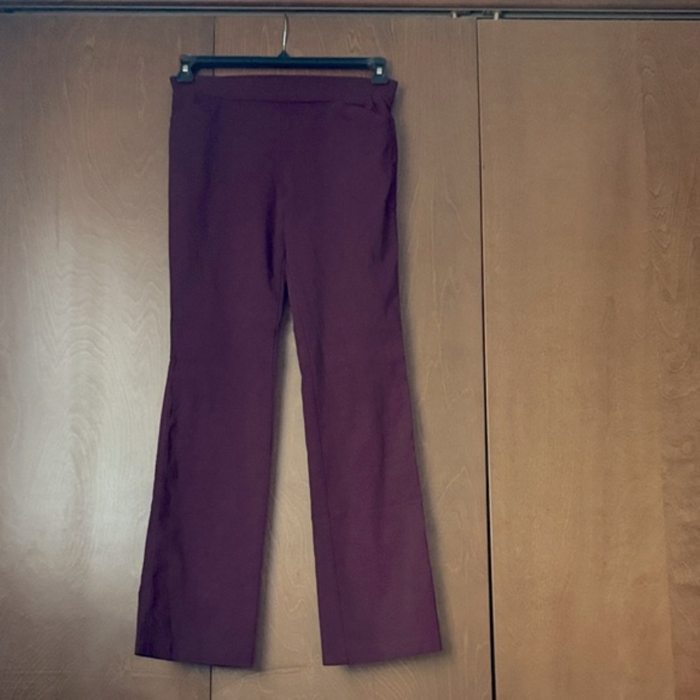 Joe Benbasset Pull On Burgundy Straight Leg Women's Pants Sz Med